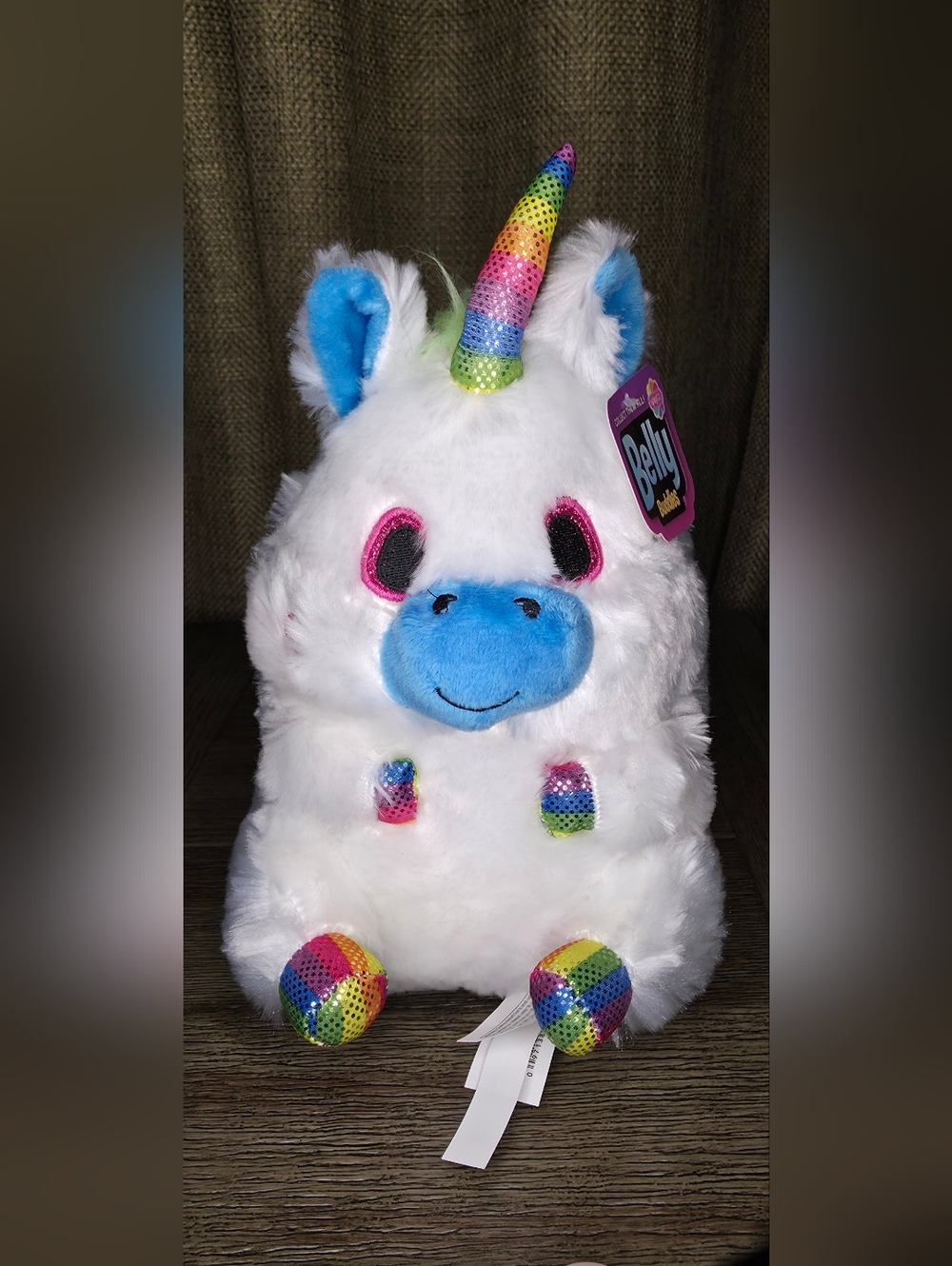 Rainbow Horn White Plush Unicorn Stuffed Animal